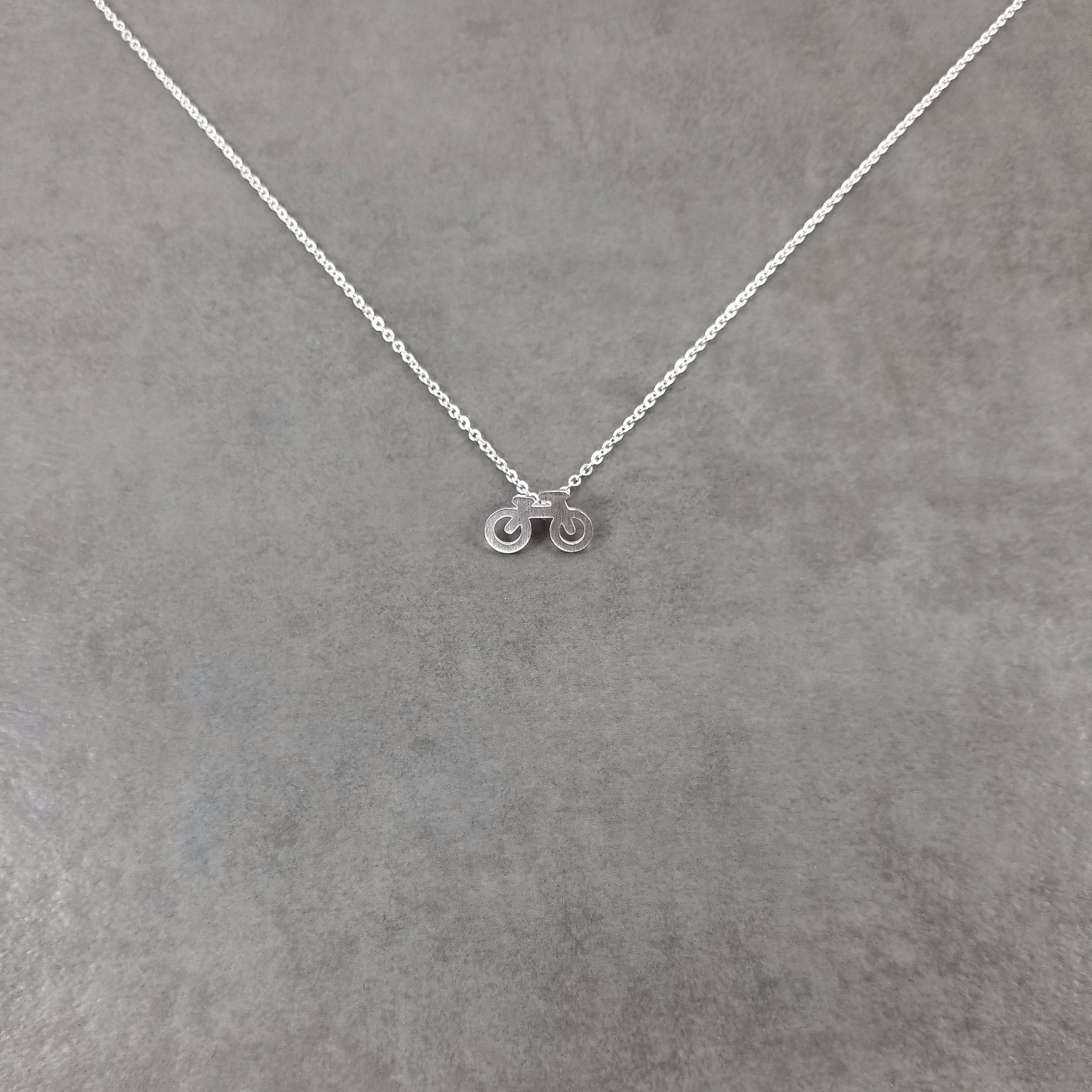 Bicycle SILVER Plated Necklace in Gift Box Bikes Cycling Indoor Outdoor Exercise