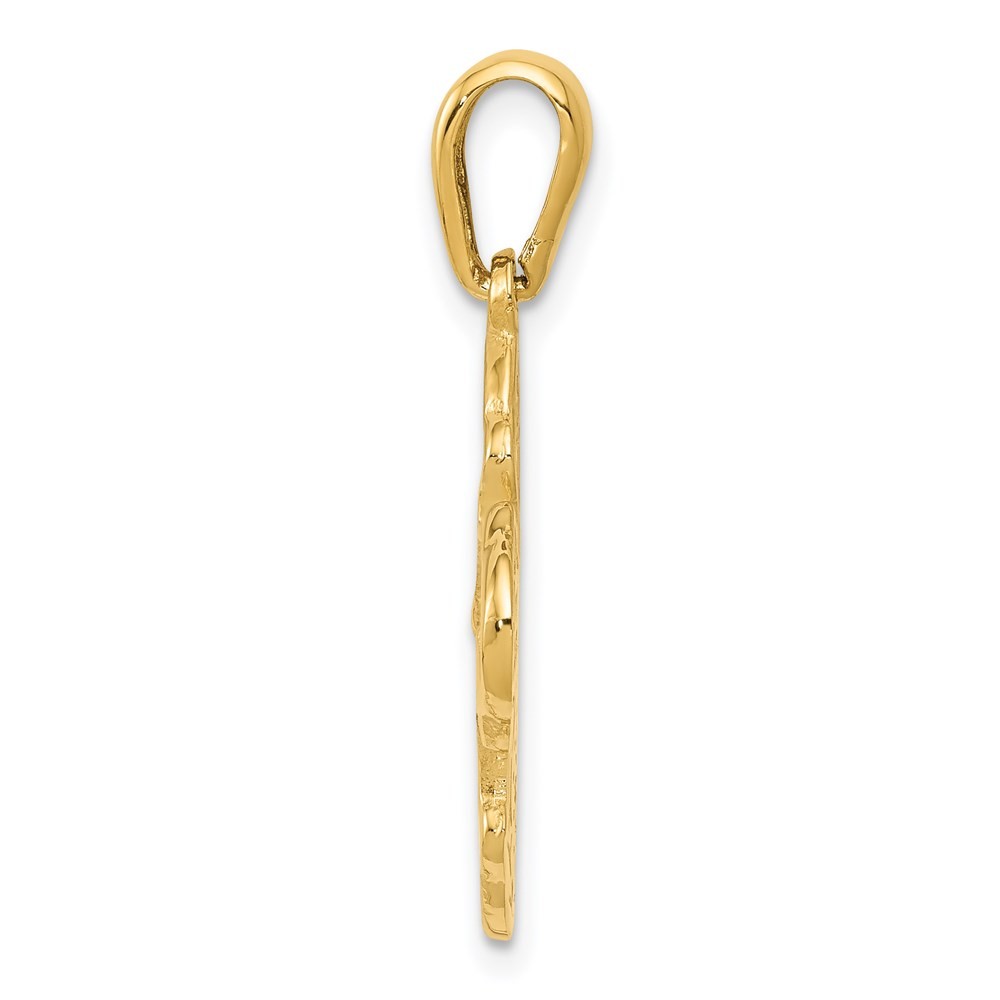14K Yellow Gold Four Way Medal Pendant 1.95g L-28 mm, W-17.75mm for Mom