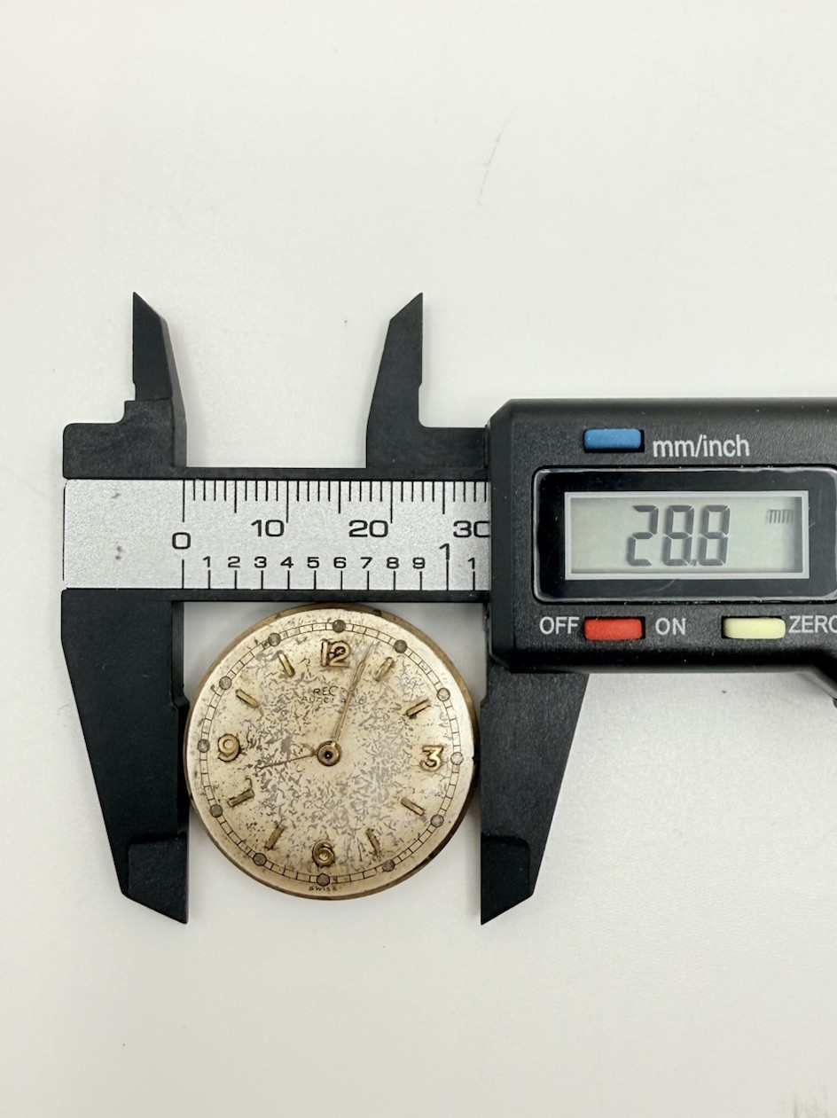 Recta Bidynator 17J Automatic Watch Movement Dial Parts Repair Swiss