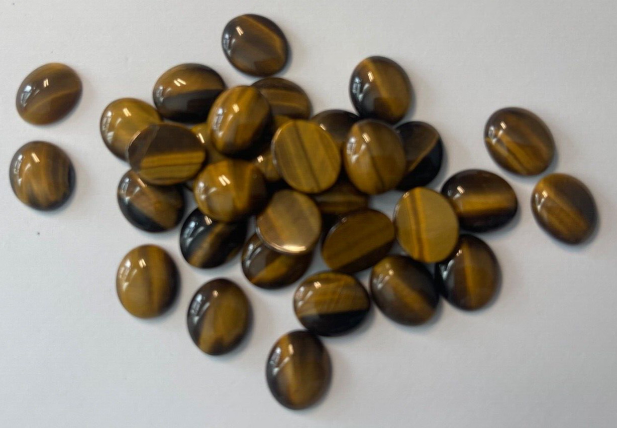 LOT OF 10 PIECES GENUINE NATURAL 12.5X10.5 MM OVAL CAB BROWN TIGEREYE WHOLESALE