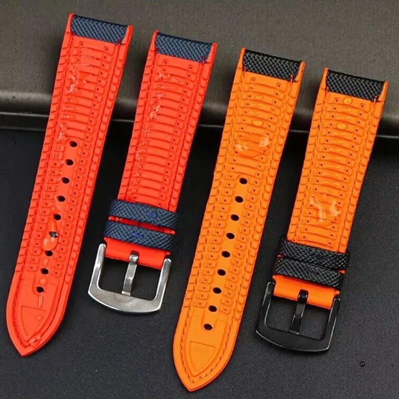 20/22mm Universal Watch Band Nylon Silicone Rubber Watch Strap