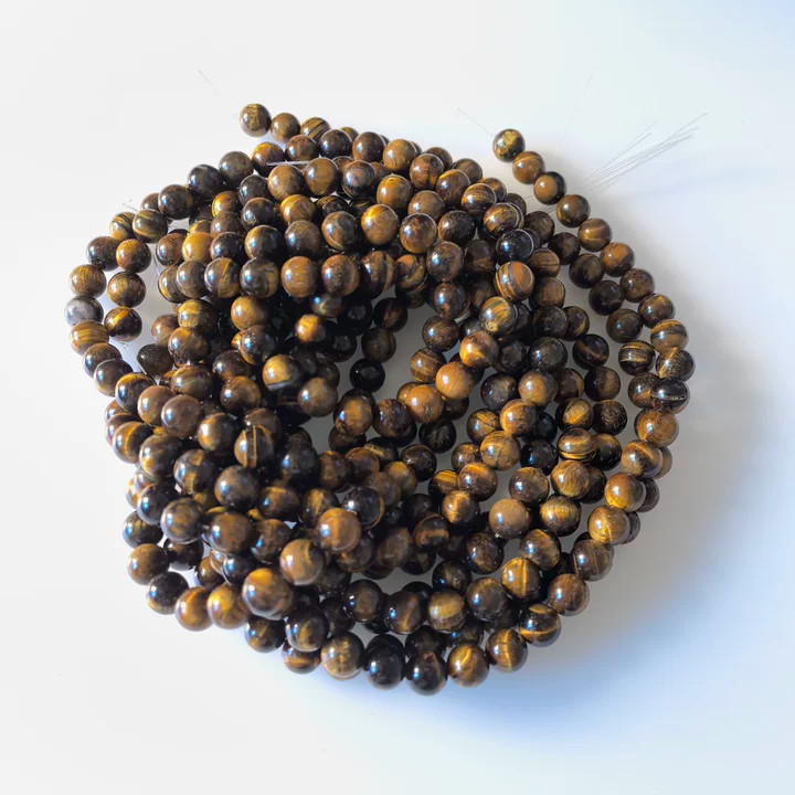 10 Strand Natural Tiger Eye Stone Round Spacer Loose Beads 10mm DIY Jewelry SWC0