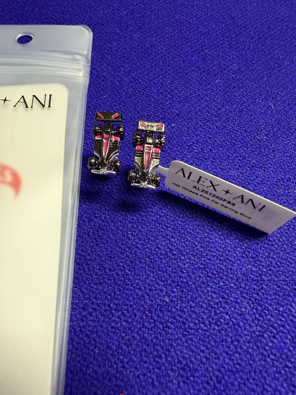 Alex And Ani Hot Wheels Racecar Stud Earring NEW
