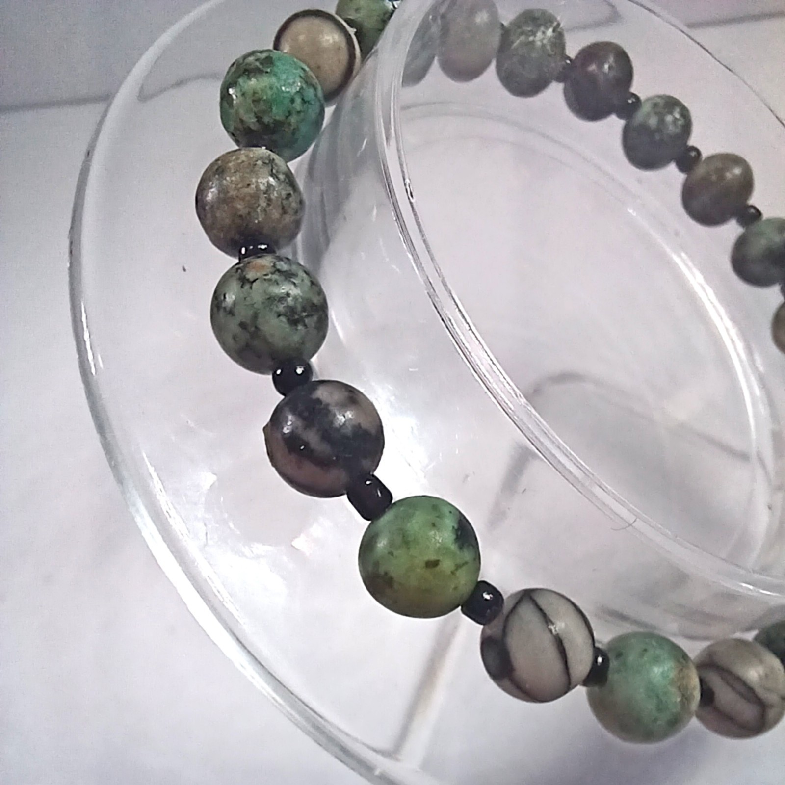 Boho Chic African Turquoise Stone Bead Bracelet