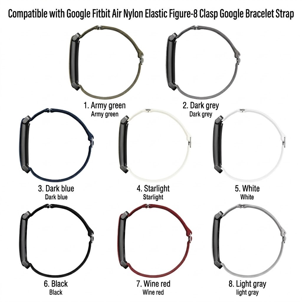 For Google Fitbit Air 2026 Nylon Sports Band Adjustable Loop Armband Bicep Strap
