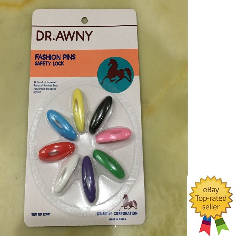 Hijab Safety Pins Brooch 8pc New High Quality Snag Free Multi Coloured Scarf Pin