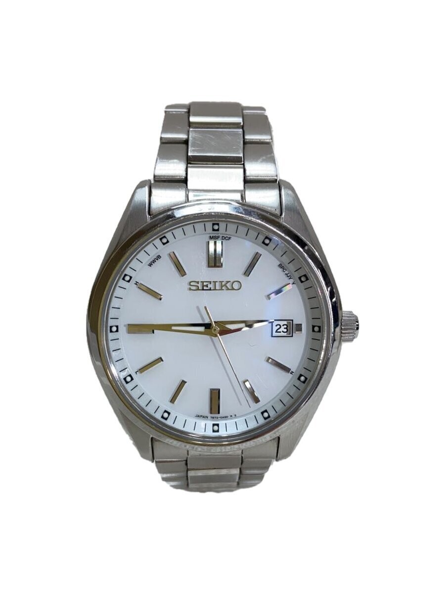 SEIKO Selection Solar 7B72-0AC0 Watch Radio Wave Control White Dial Men’s used
