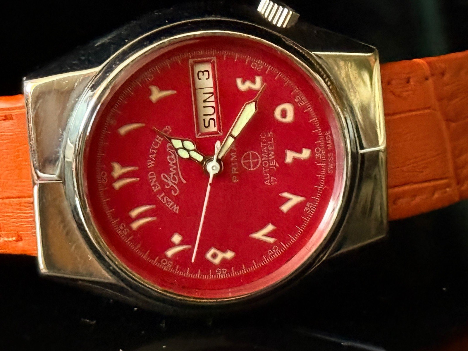 Vintage West End Sowar Prima Arabic Dial Swiss Made Automatic Men’s Watch