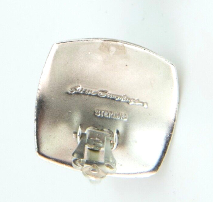 ELEPHANT HEAD SUSAN CUMMINGS DESIGNER SILVER CLIP ON EARRINGS RARE STERLING 925
