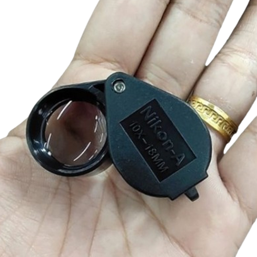 Nikon-A black Loupe lens 10x 18 mm.3-layer coated lensJewelry Amulet Magnifier