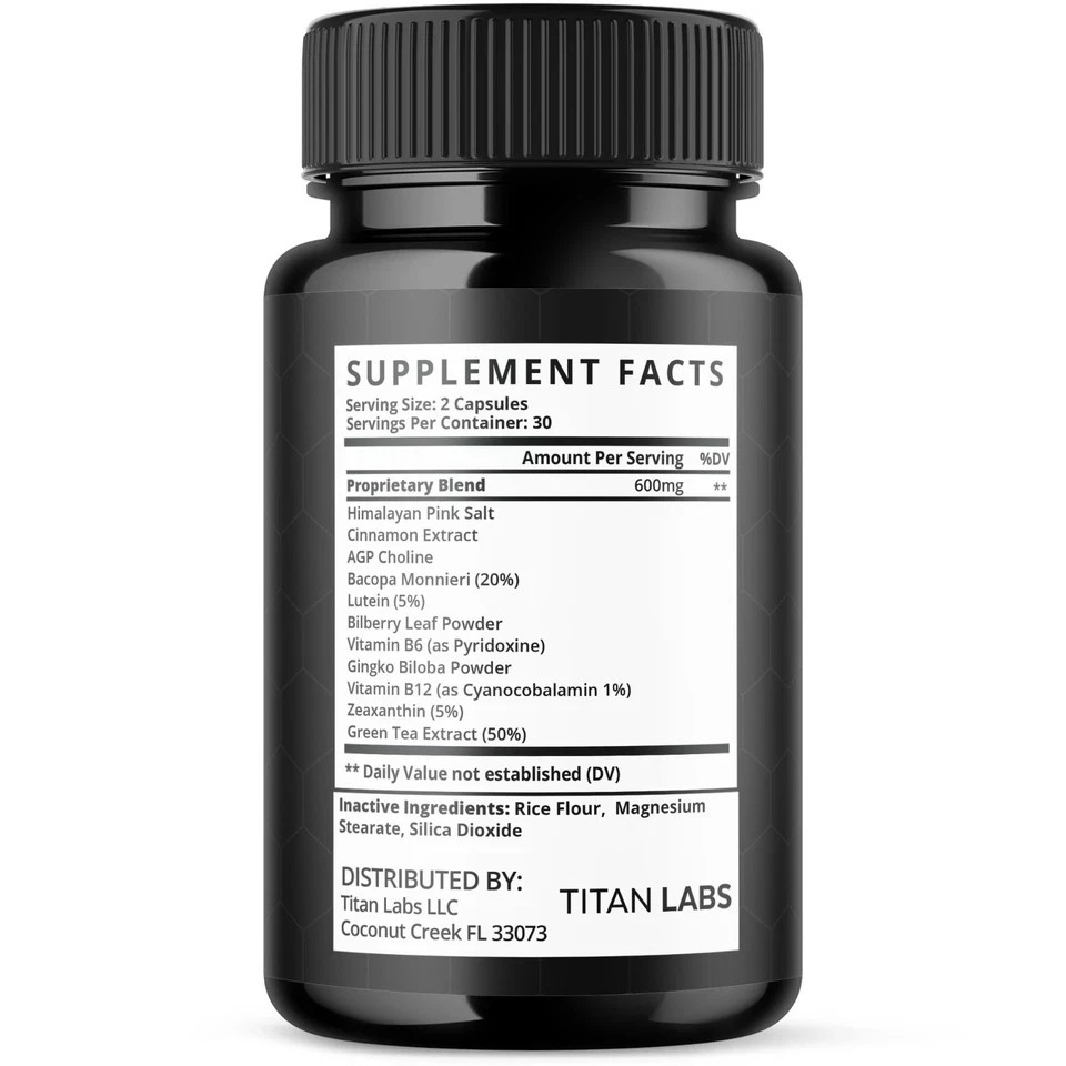 (2 Pack) Brain Honey Nootropic Natural Brain Supplement Brain Honey 120 Capsules
