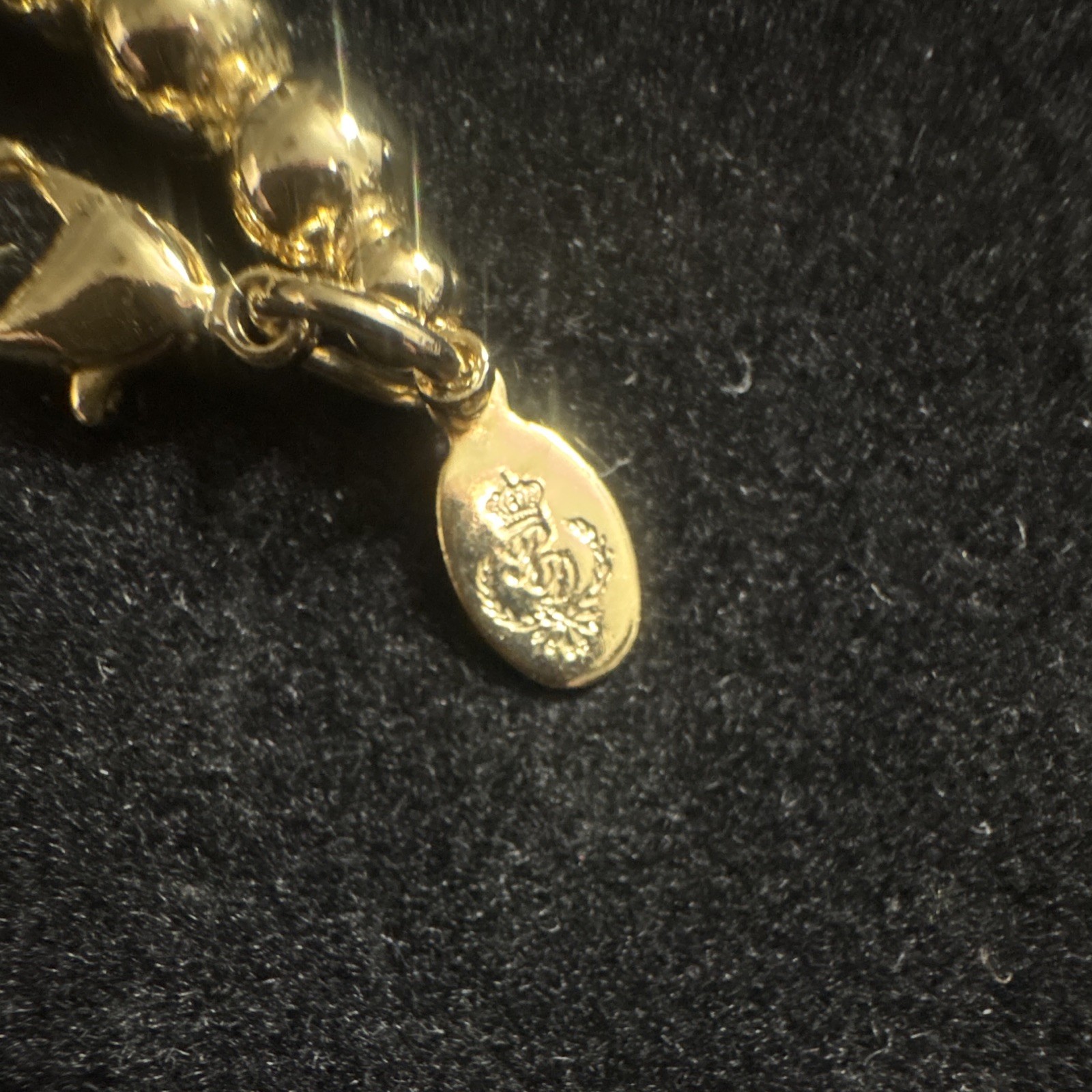 Gold Tone Metal Ball/Bead Chain Beaded Necklace premier design