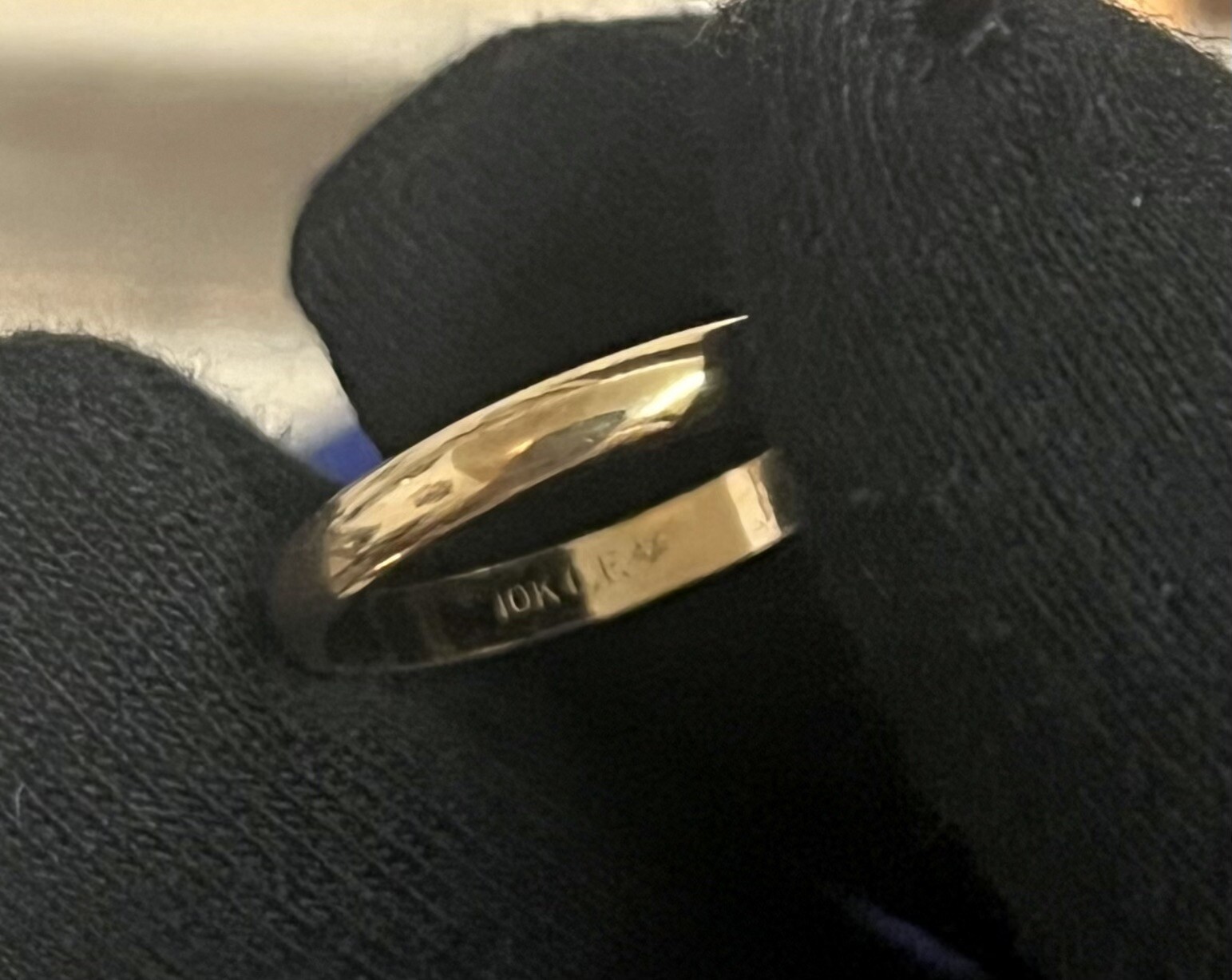 Elegant 10k Gold Filled ring Sz 6 Plain Wedding Band 2.9mm gf Victorian CLEAN