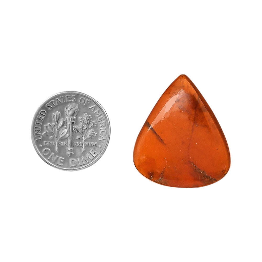Natural Hessonite Garnet 21.3x25x4.3mm Heart Shape Polished Gemstone LS112-06235