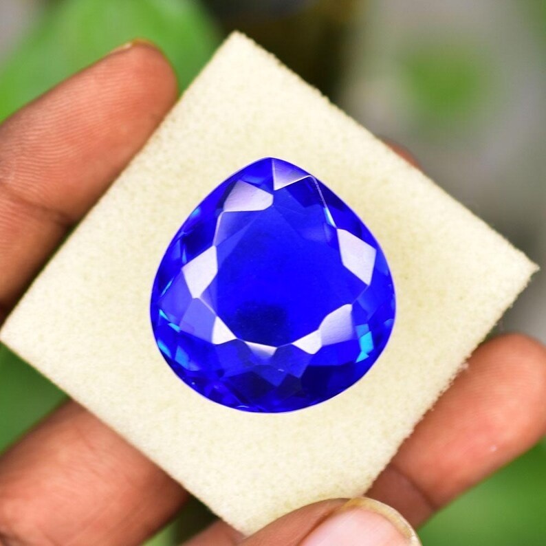 Natural Blue Tanzanite 89.56 Ct Pear Cut Jewelry Making Stone AAA