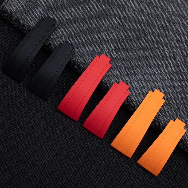 18mm FKM Rubber Strap Watch Band Fits Rolex Yacht Master 37mm 268655