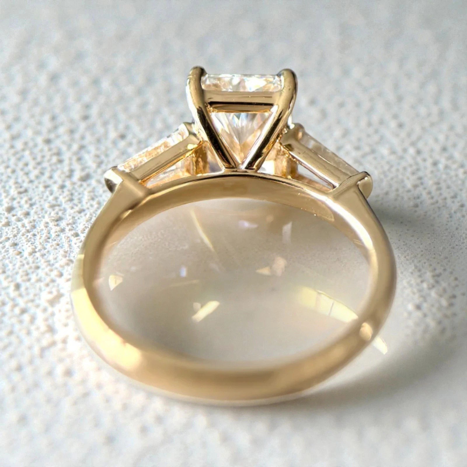 6.50Cts. Otagon Shape Certified White Diamond Ring In 925 Silver – Tariff Free