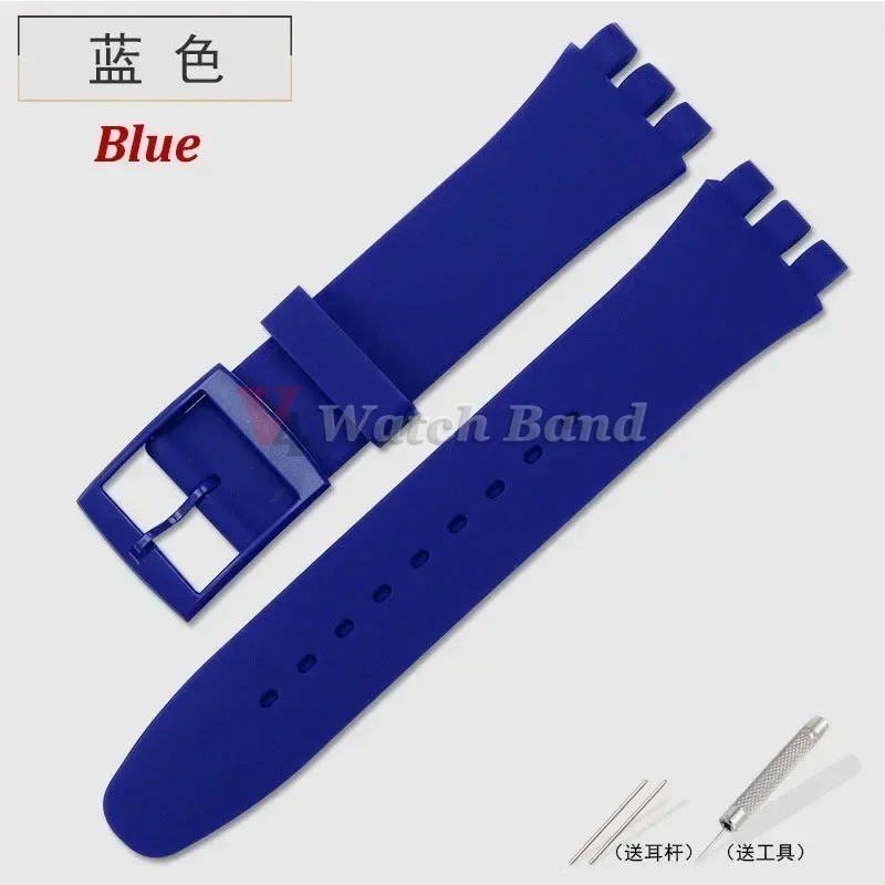 Wrist Watch Band Strap For Swatch 16mm 17mm 19mm 20mm Rubber Silicone Watchband.