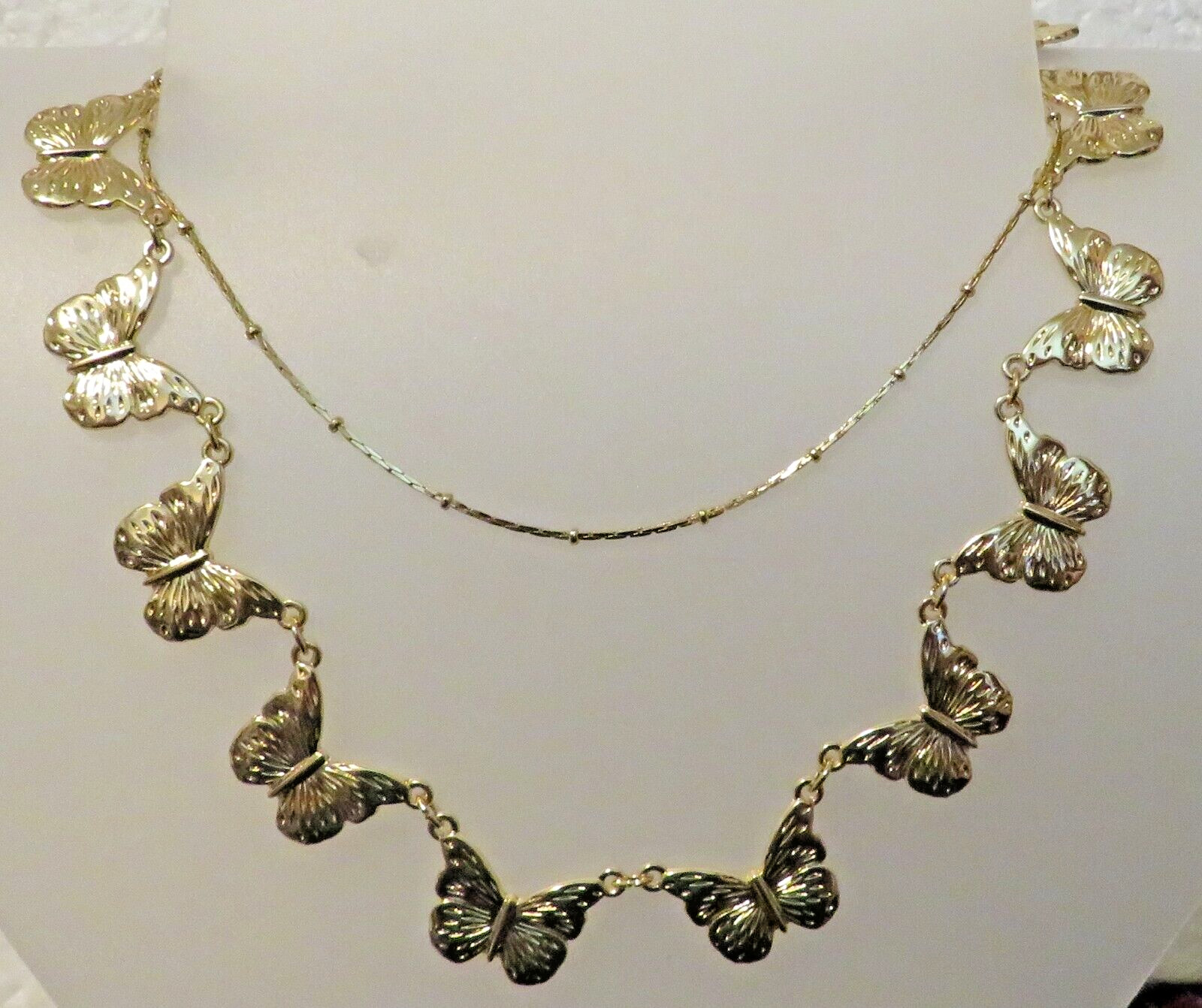 Layered Necklace Butterfly Combo 16 & 18″ Necklace With 3″ Extender