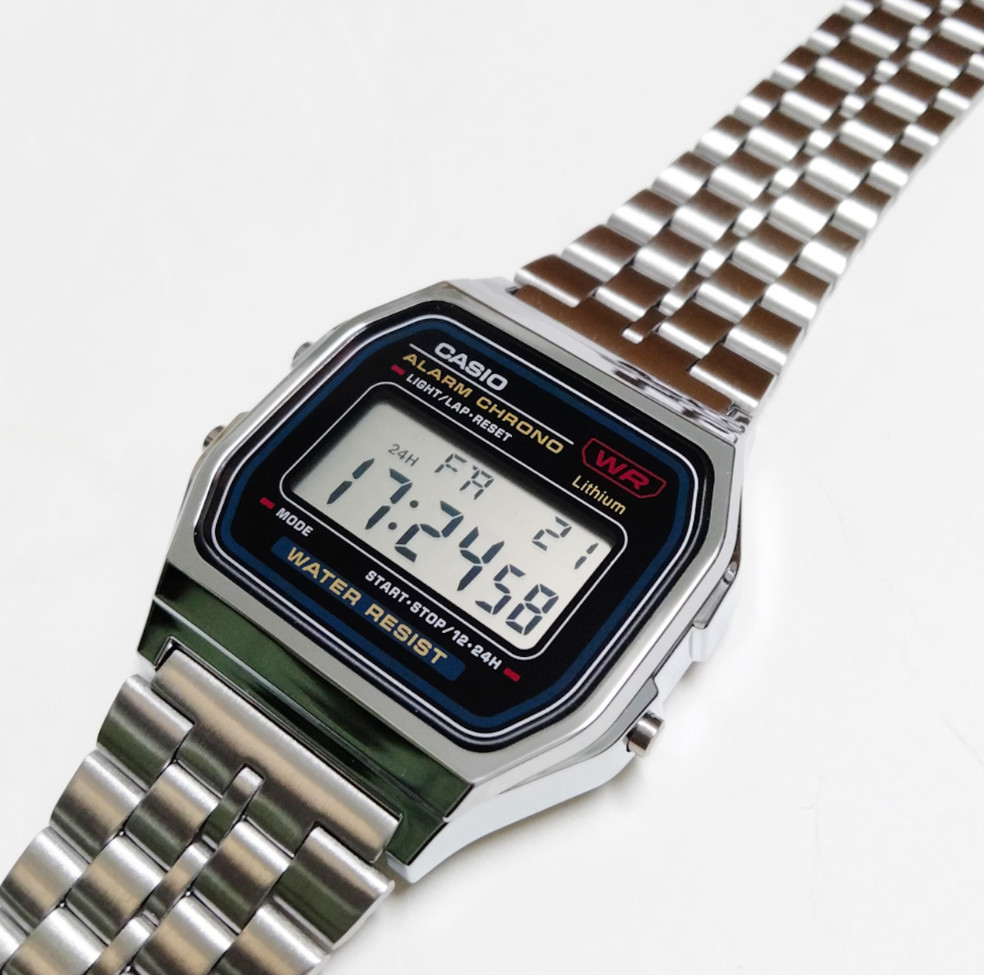 CASIO A159W-N1 Made in Japan Classic Digital Watch Stainless Steel Band Japan