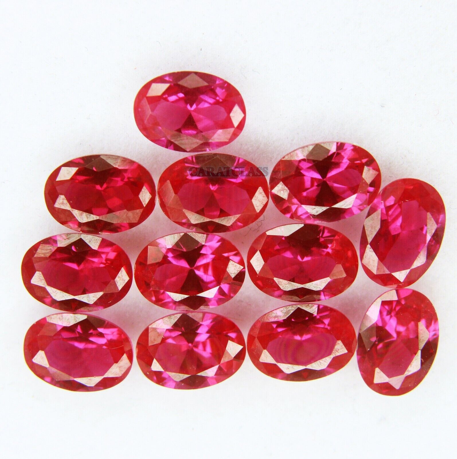 EPIC GEMS-6x5mm Certified Natural Loose Gemstones Ruby Oval-2 Pc Set
