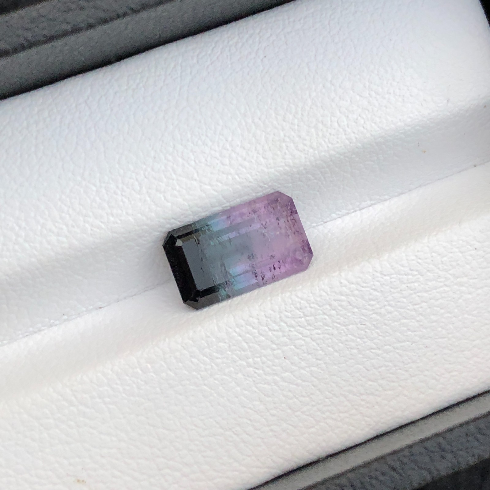 2.95 Carat Natural Loose Tri Tourmaline Emerald Cut Gemstone | Unheated
