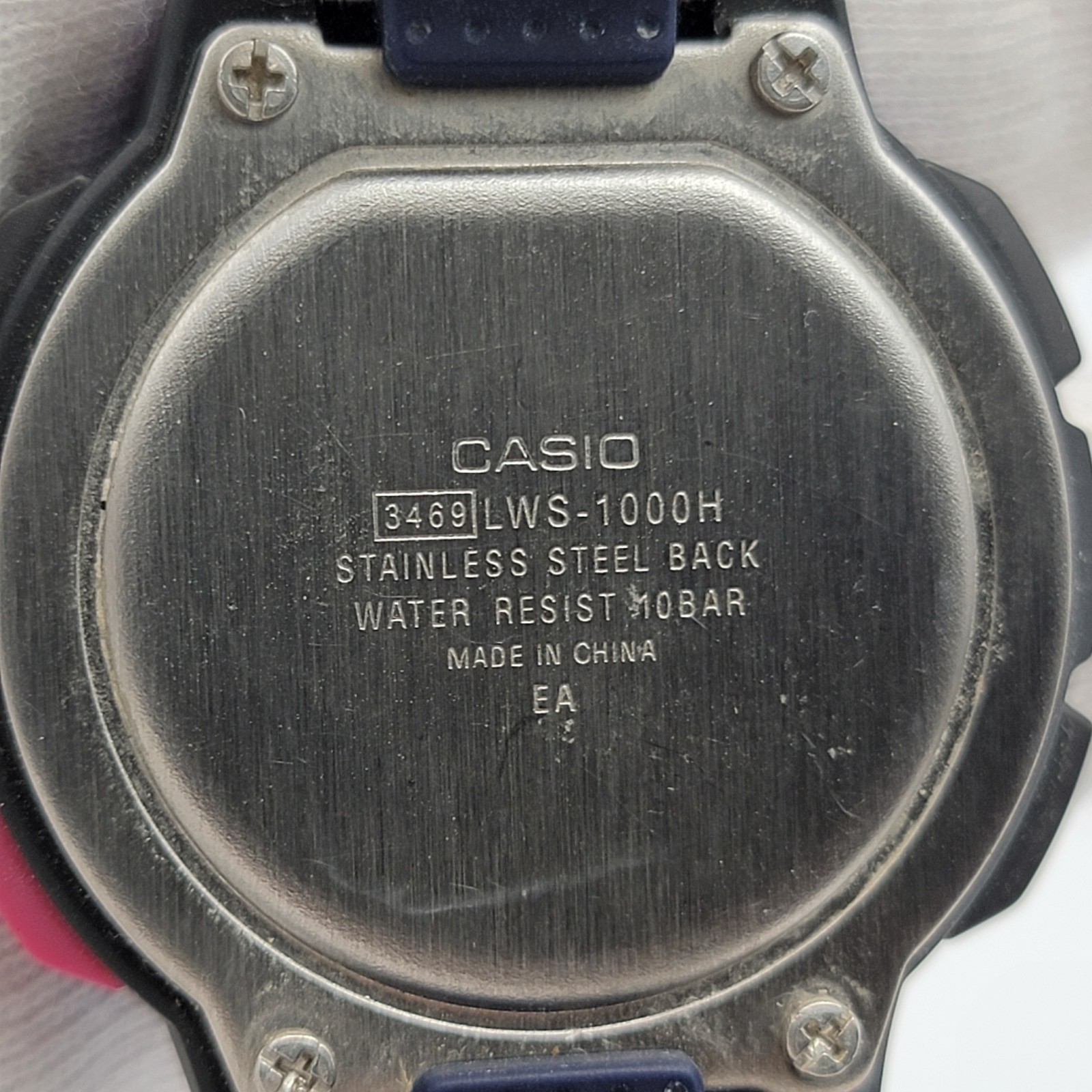 Casio Illuminator Women Digital Watch 37mm Chrono Blue LWS-1000H 10ATM , Runs