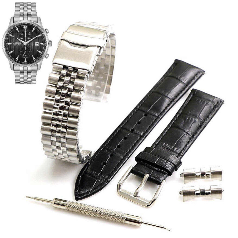 Steel Leather Replacement Watch Band Citizen Corso CA7000-04H 55E B620-S112788
