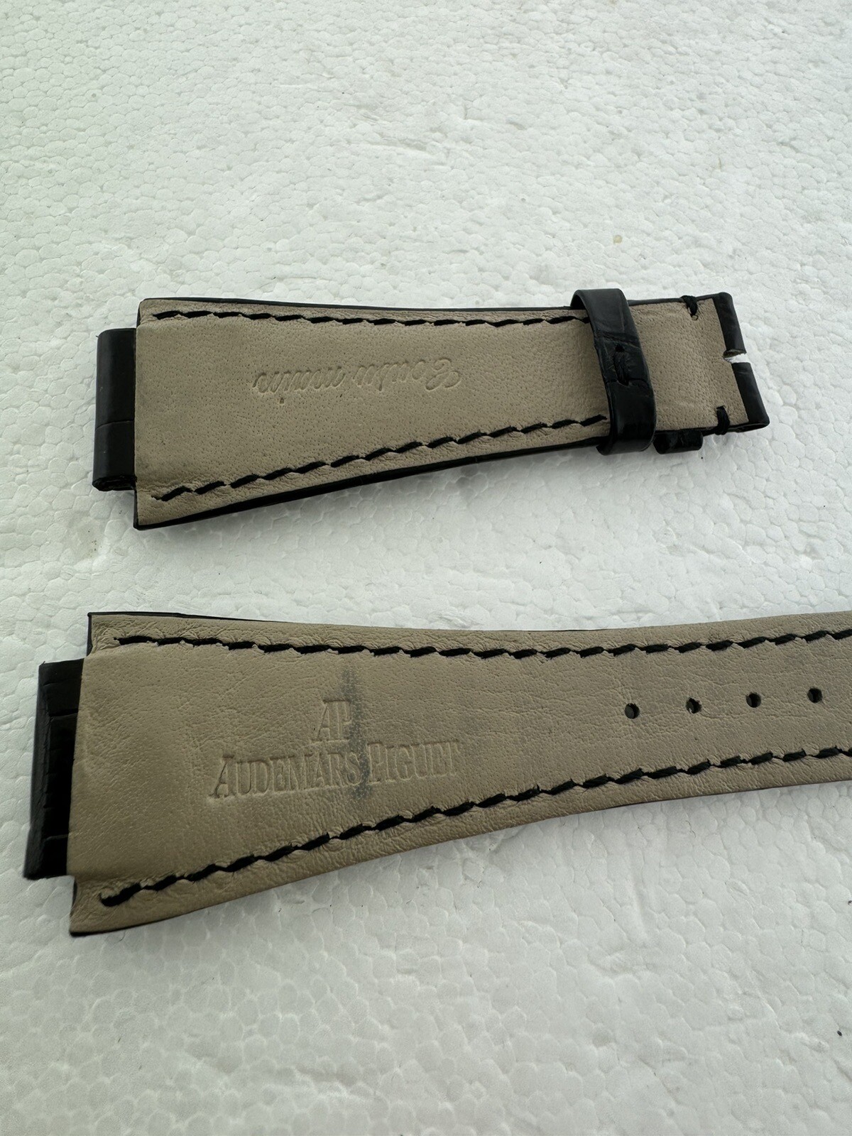 Audemars Piguet Royal Oak Black Leather 28mm X 17mm Watch Strap Band