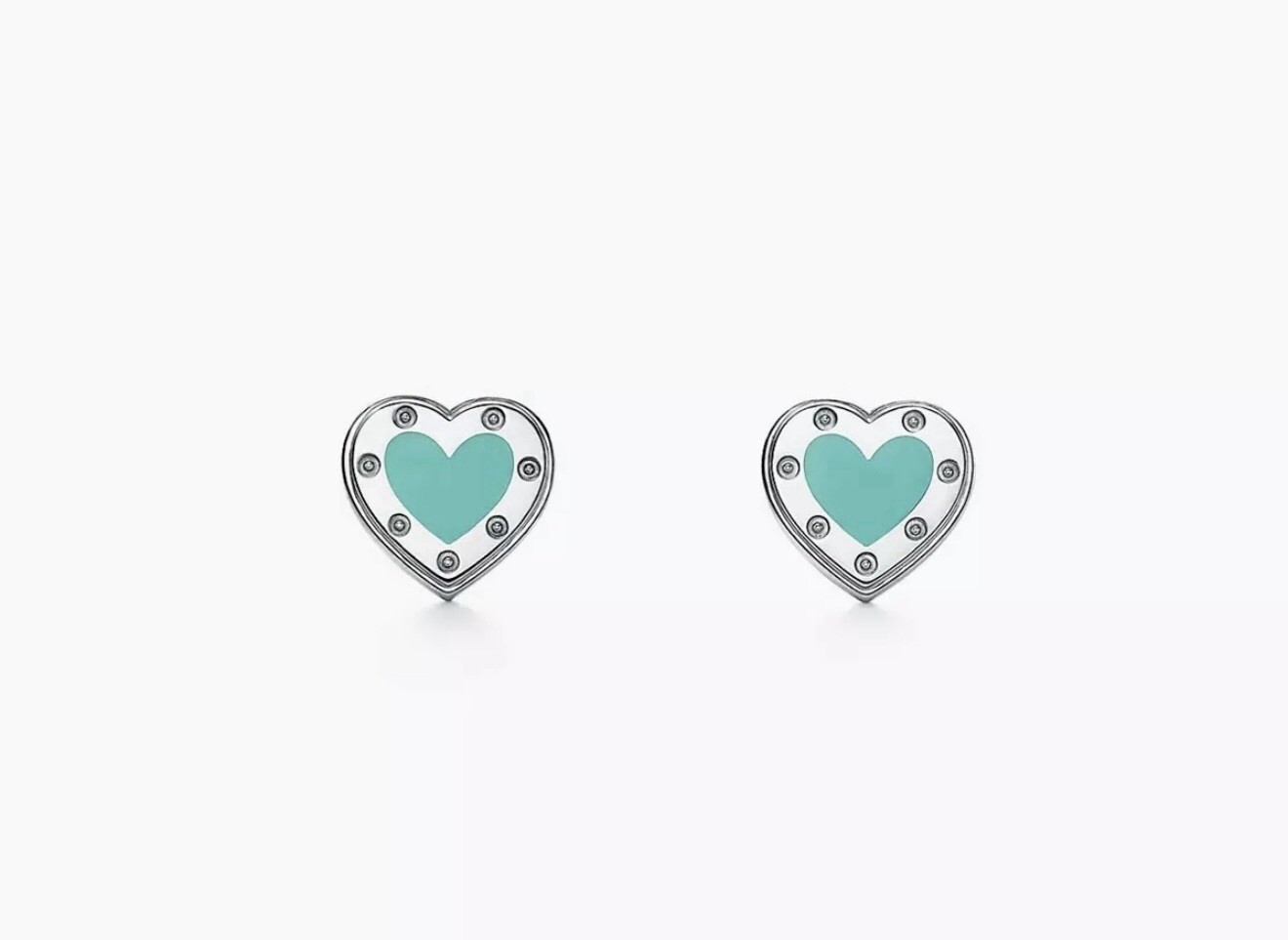 Love Tiffany & Co Blue Heart Earrings