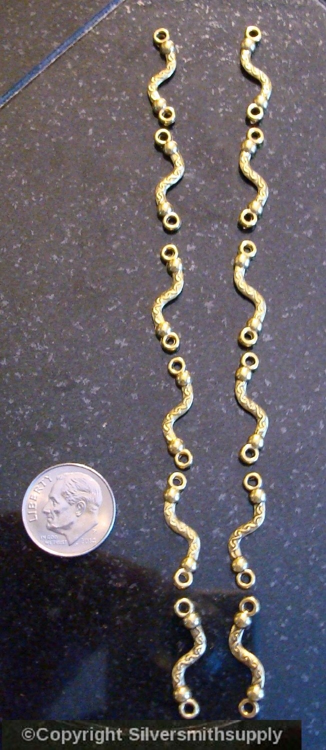Gold plated alloy cast Jewelry links 12pc chain charms pendants earrings FPE145a