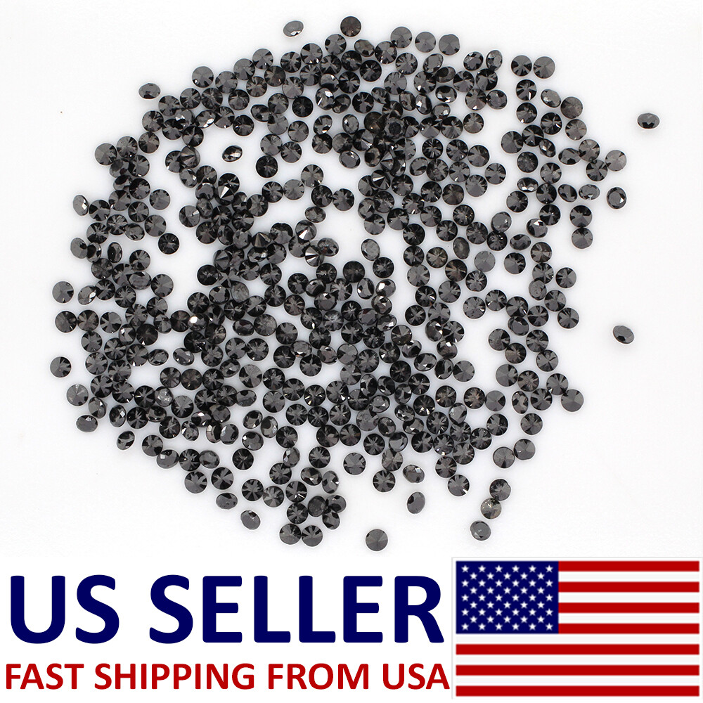 Natural Loose Diamond Round Black Color I3 Clarity 100 Pcs