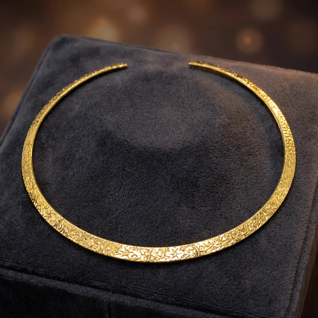 Handmade Brass Hasli Necklace Open Collar Choker Tribal Boho Statement Jewelry