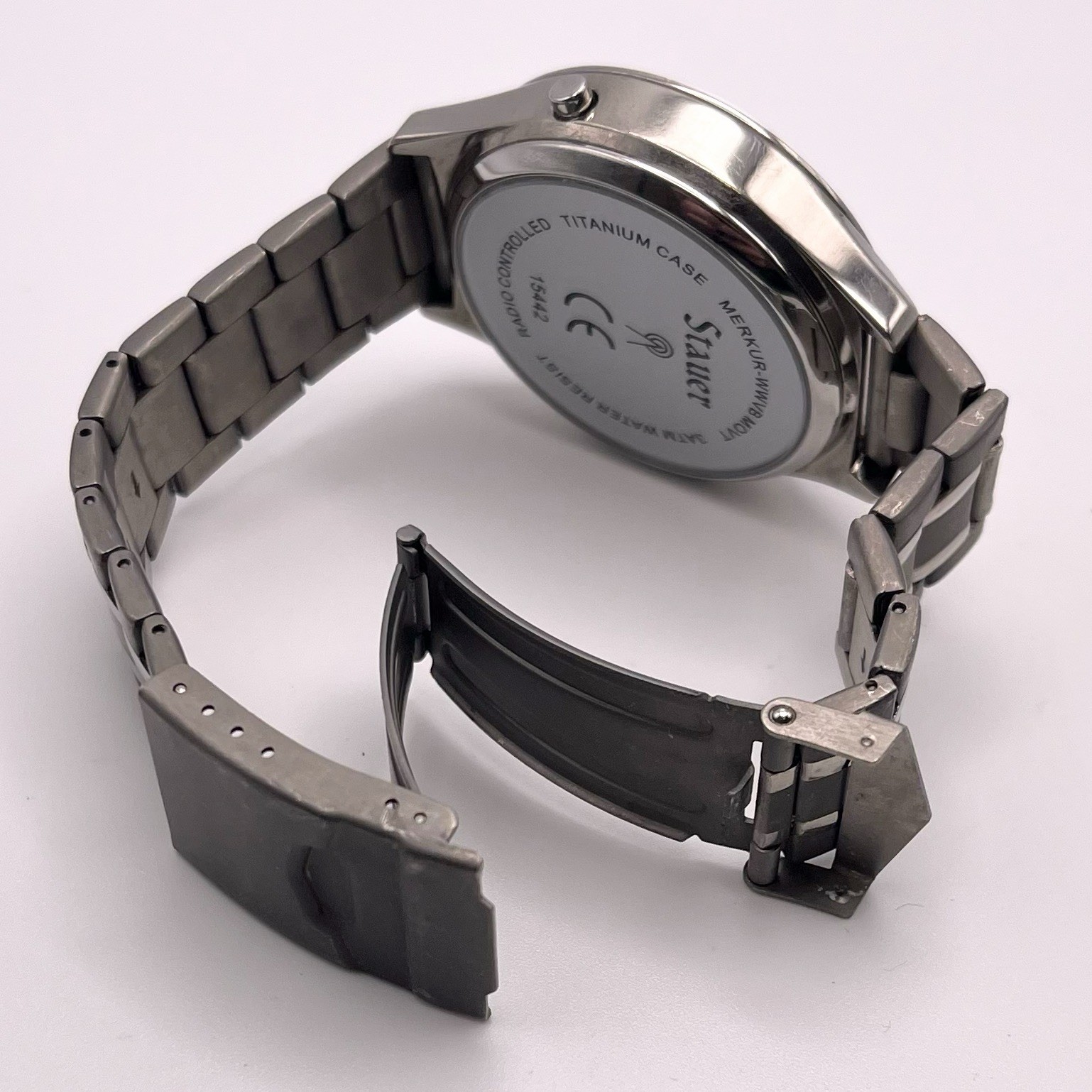 Stauer Atomic Titanium 17468 MERKUR-WWVB 42mm Movt 3ATM WR Radio Controlled