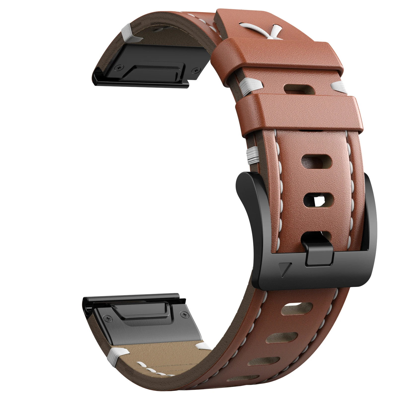 ANBEST Genuine Leather Band for Garmin Fenix 7X/6X/5X/3 Quick Release 22mm 26mm