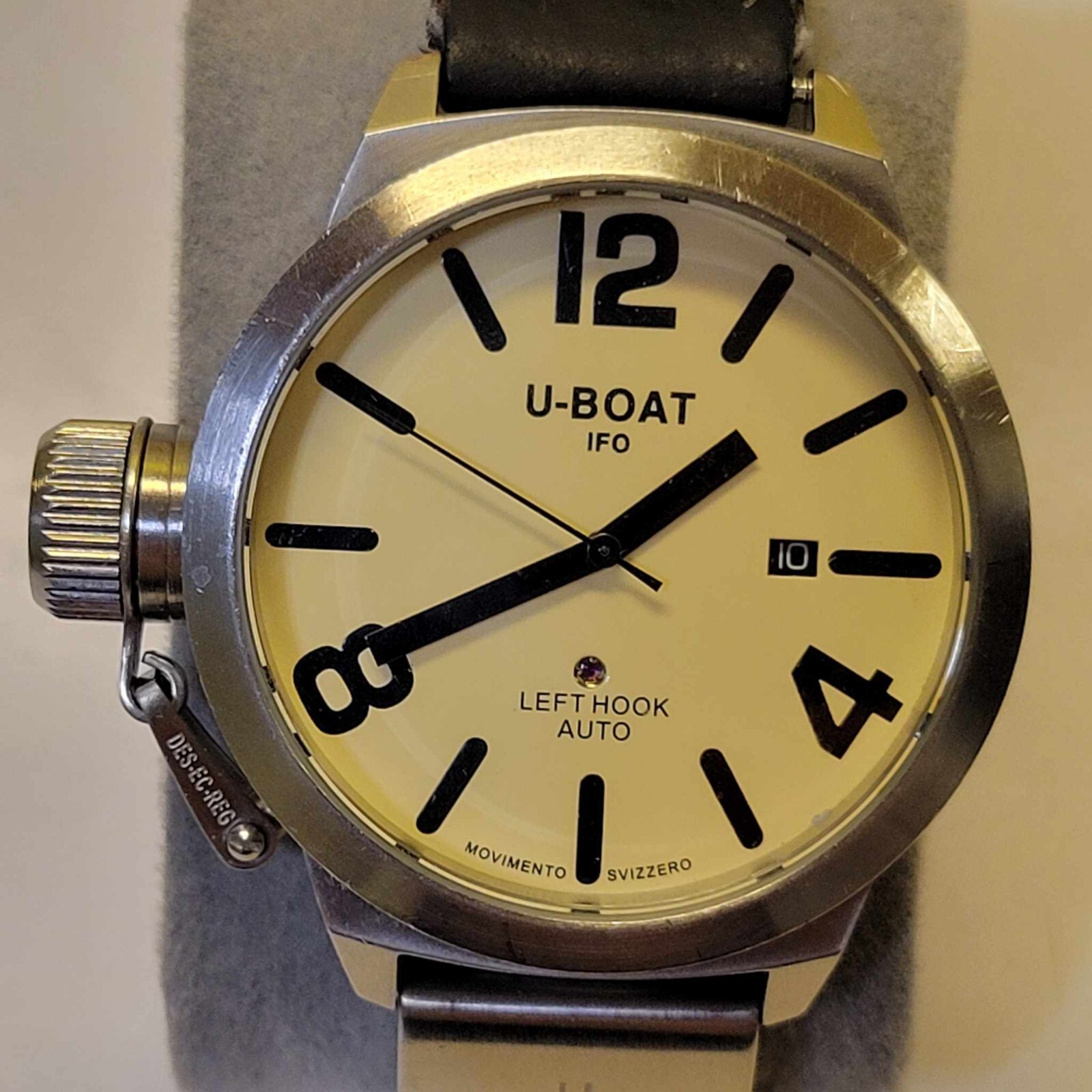 U-BOAT IFO LEFT HOOK AUTO Italo Fontana 316L Classico Stainless Steel 45mm