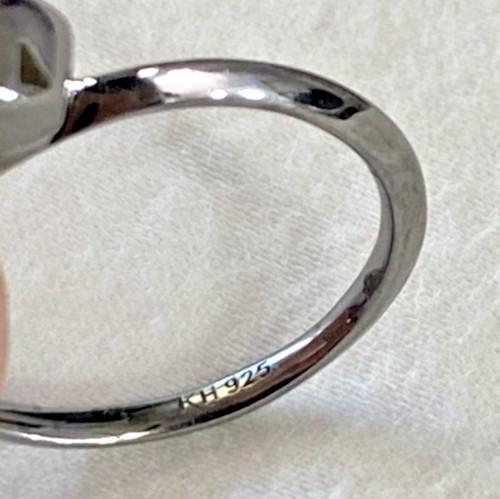 Ruthenium over 925 Sterling Silver Kit Heath Rokk Nugget Ring, Sz 8 NOS 2.5g
