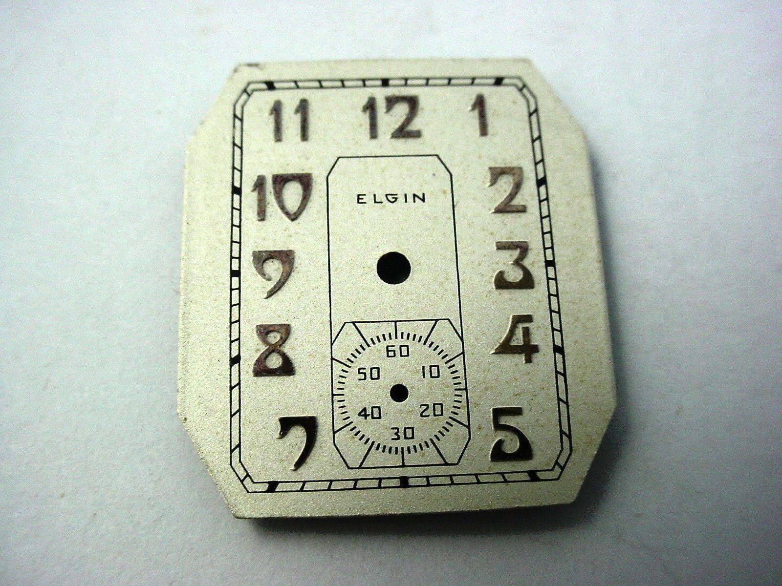 Watch Dial Pearl Vintage Elgin 4/0s #2071 27.32mm by 23.81mm Subdial 6.9mm NOS