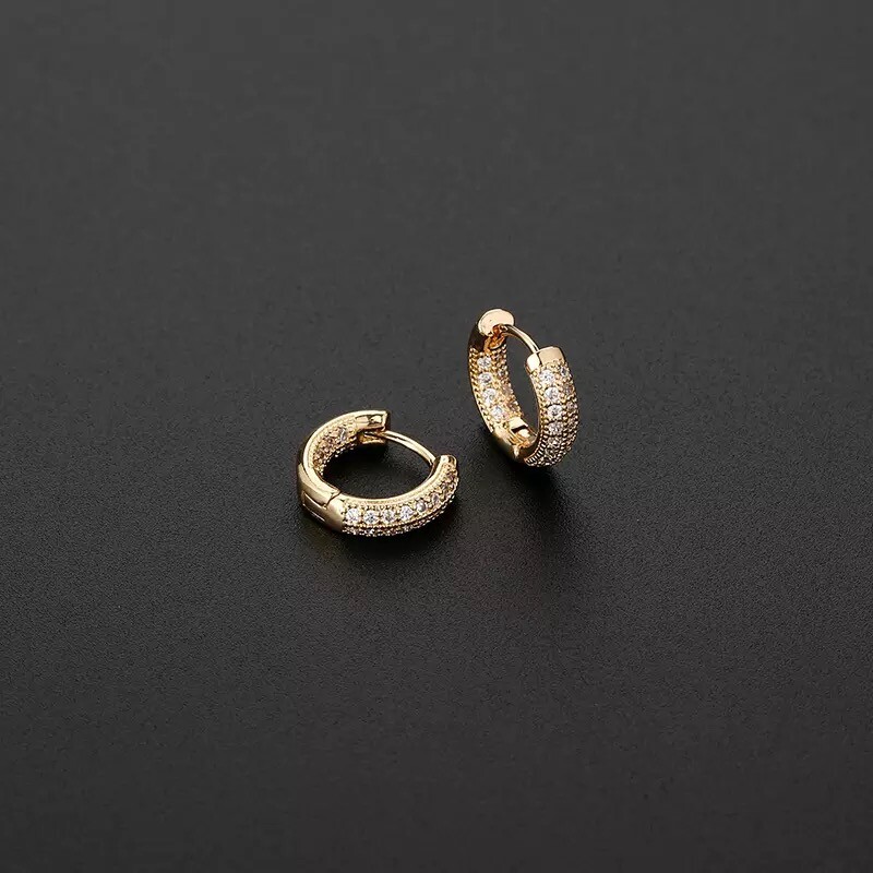Argollas Grandes de Mujer Chapada en Oro 10K Aros Accesorios Regalos Para Mujer