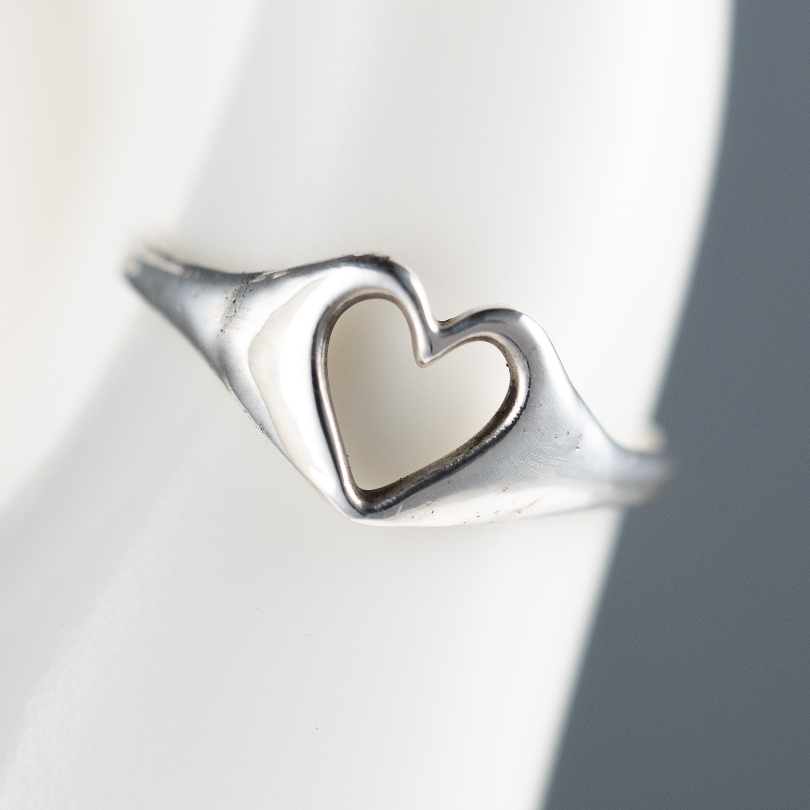Hand Crafted in the USA Sterling Silver Heart Stacker Ring