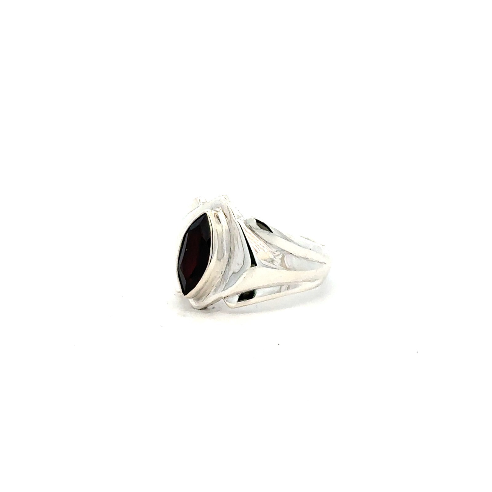 Sterling Silver Marquise Cut Garnet Ring (Size 6) Stone 4 x 10 mm