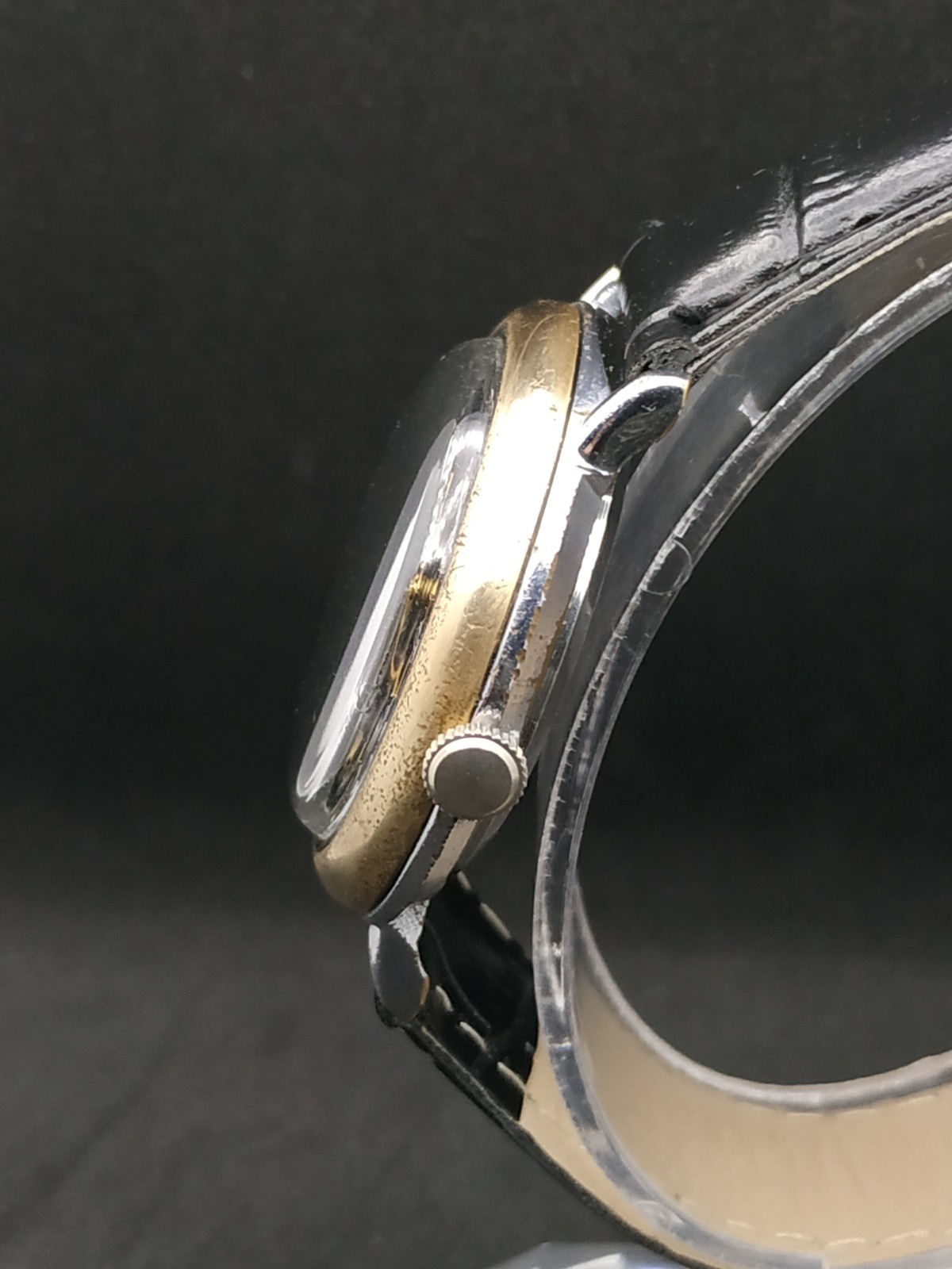 Men’s Dress Vintage USSR Watch Raketa Mechanical 2628.H Black Dial Retro Soviet