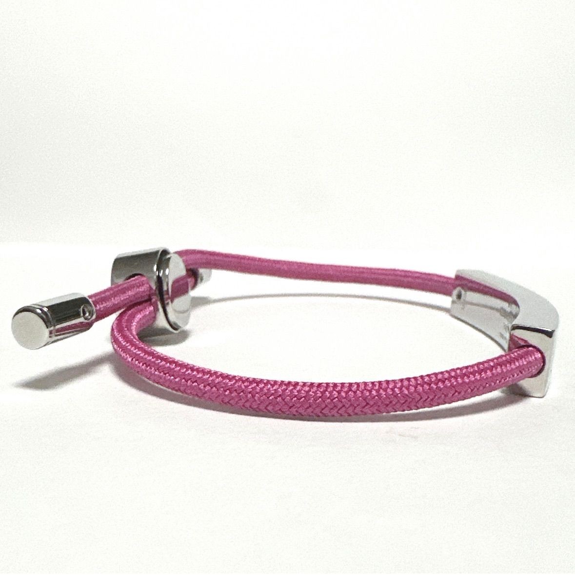 Louis Vuitton Authentic Bracelet LV Space Pink Metal Canvas M00282 DP0221 25.5cm