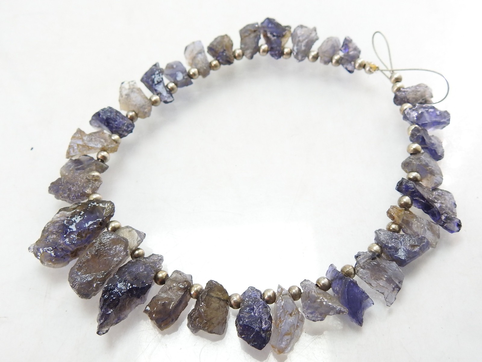 Natural Iolite Rough Nugget Beads 8″ Strand 15×7-9x6mm Raw Gemstone Loose Lot