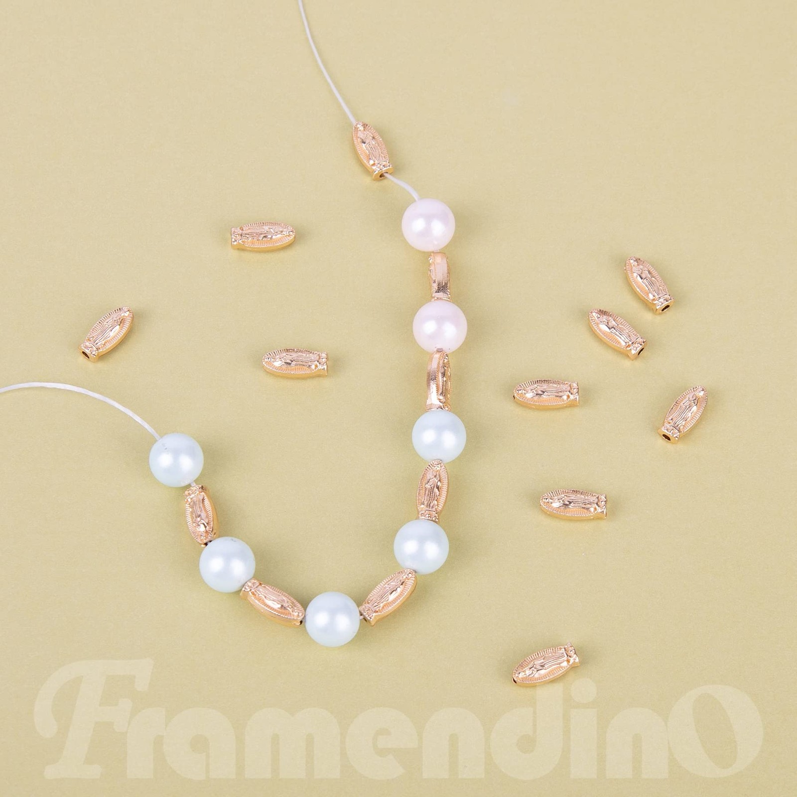 Framendino 60 Virgin Mary Charms Gold