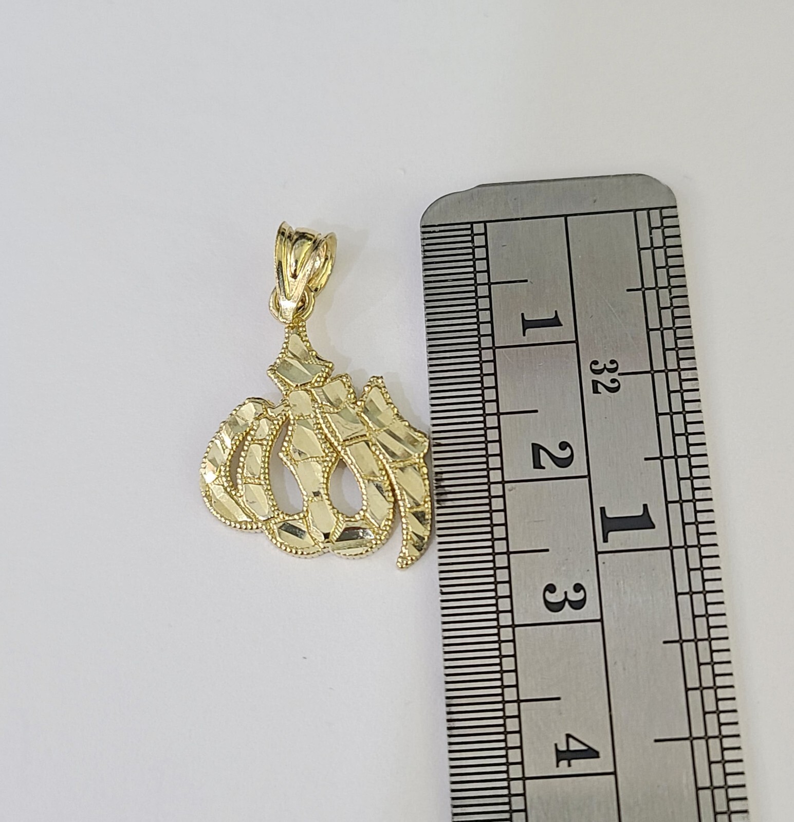 10K Gold Franco Chain Allah Charm SET Length 16-20 inches 1mm Ladies Women