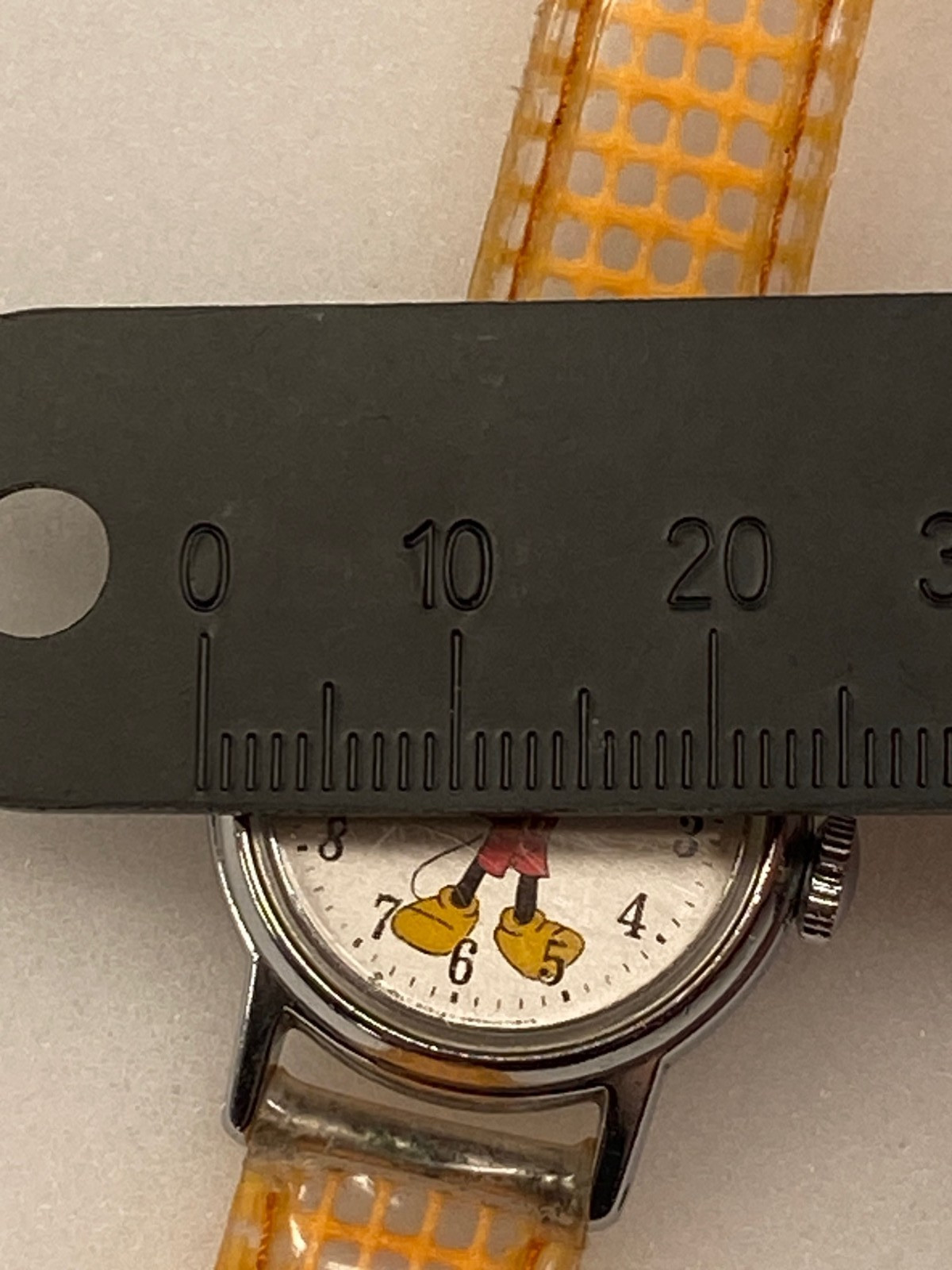 Vintage Ingersoll Mickey Mouse Mechanical Wind Up Watch Runs Great