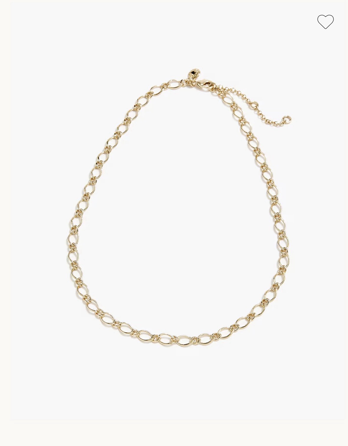 J Crew. Gold Chain Oval Link charm chain Necklace Length: 16″ with a 2″ extender