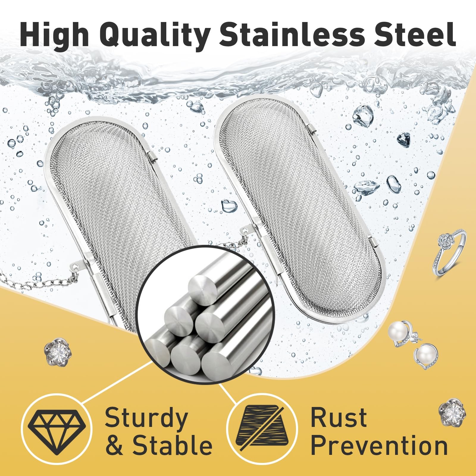 Ultrasonic Cleaner Basket Stainless Steel Basket for Ultrasonic Jewelry Cleaner