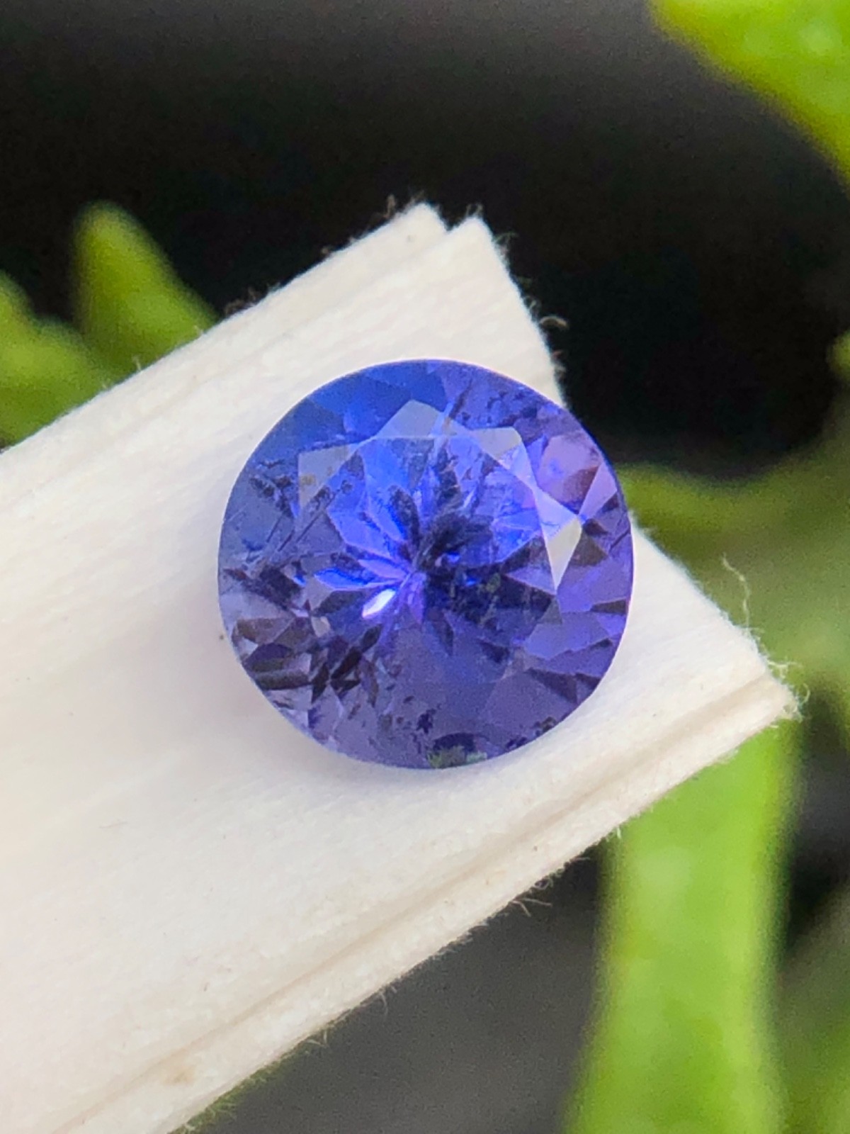 6 MM Natural Purple Blue Tanzanite Round Cut Inclusion Loose Gemstone